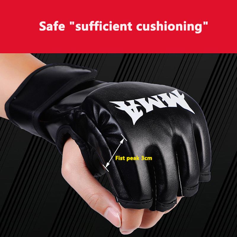 Boxing Gloves Half Finger Gloves Thickened Adult Gloves Punching Sandbag Fighting Fighting Gloves