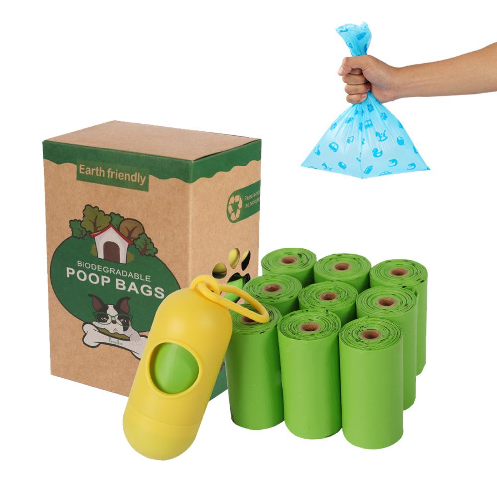 

150 шт., биоразлагаемые мешки для мусора для собак, кошек, животных, уличных чистых домашних животных, товары для собак, зеленый/синий