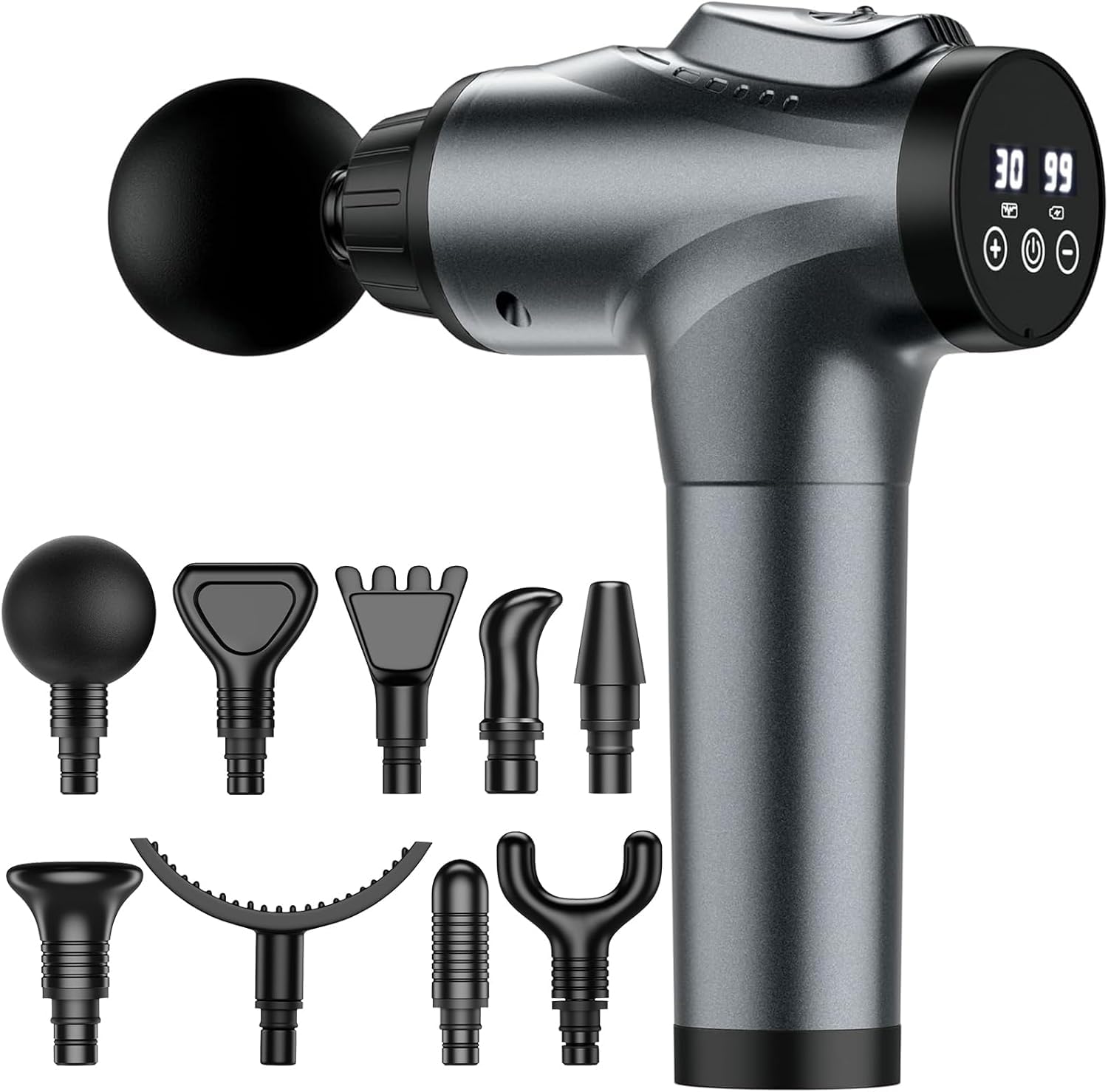 

Миофасциальный пистолет для релиза от Skilled Handy Electric Миофасциальный релиз с 6 мощными вибрациями Глубина 8 мм Тихий Быстрый До 12 часов непрерывной работы Мини чёрный