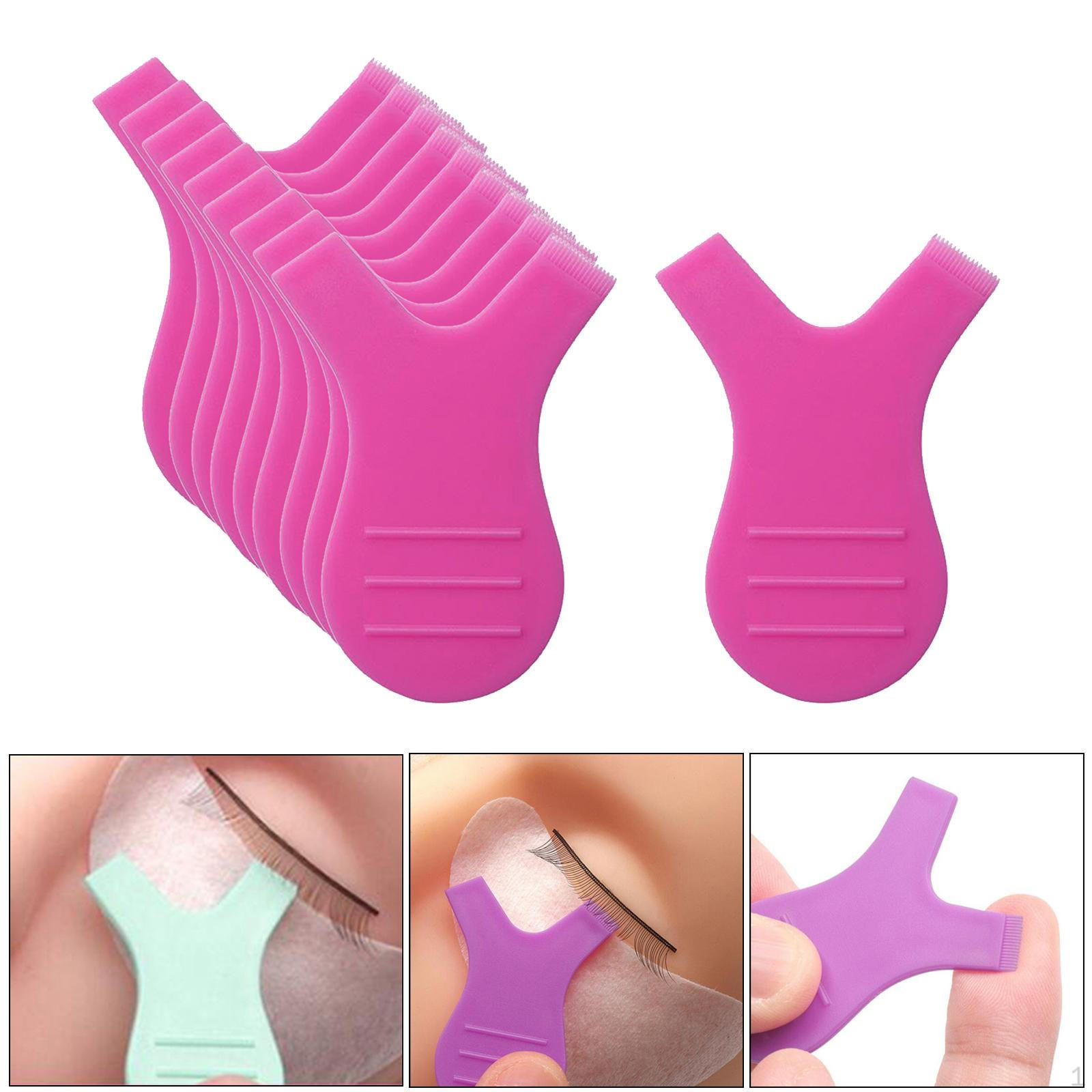 

10 Pieces Extension Graft Perming Curler Perm Reusable Lift Lifting Lash Y Brushes - Meet the rose red