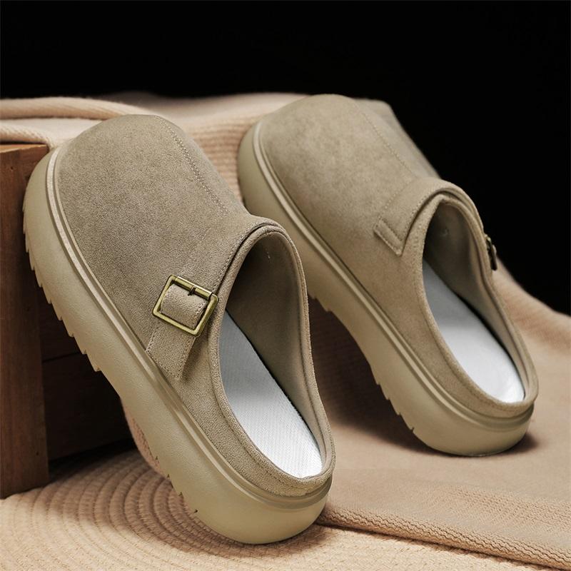 Fashion Stylish Men's Summer Muller Shoes Anti-Slip Male Half Drag Leisure Walk Lazy Shoes Versatile Simple Men Slippers Comfy Loafers