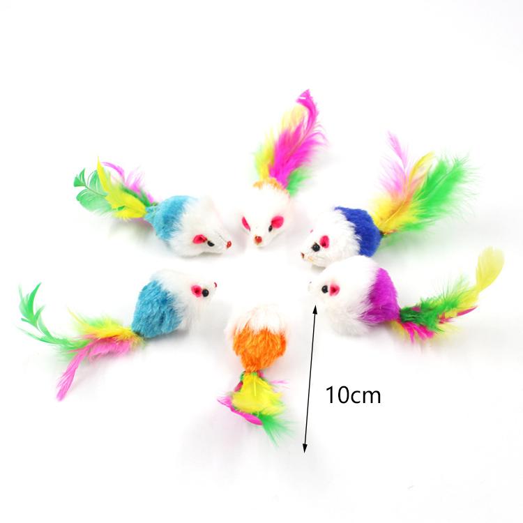 100PCS Cat Spring Toys Cat Mouse Ball Toys for Indoor Cat Colorful Durable Chewing Scratch EVA Ball Training Balls Pet Supplies