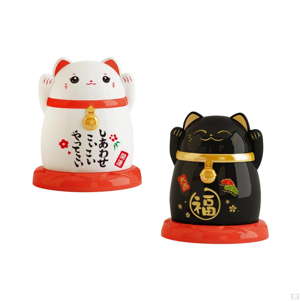 Cotton Swab Storage Case featuring China Lucky Cat Toothpick Holder for Home