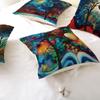 Home Oil Painting Tree Pillow Cover Polyester Sofa Car Pillow Cushion Cover Combination Pack