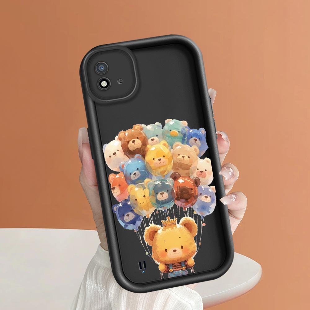 Soft Silicone Square Ladder Printing Pattern Phone Casing Full Cover Camera Shockproof Protection Rubber Case for OPPO Realme