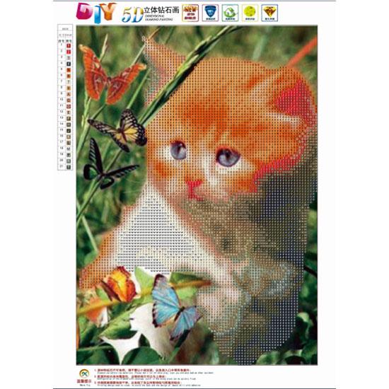 

Huacan Алмазная вышивка 5D DIY алмазная живопись милый кот картина со стразами полный бриллиант Рождественский подарок декор для дома 30*40 cm