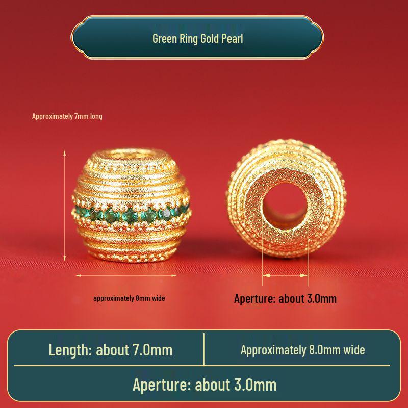 Year of the Horse Sand Gold Non-Fading Drip Oil Beaded DIY Bracelet and Jewelry Accessories.
