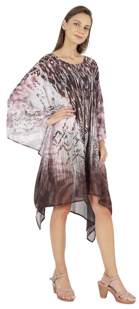 Moomaya Summer Bikini Cover Up Kaftan For Womens Sexy Sheer Swimwear Caftan Beach