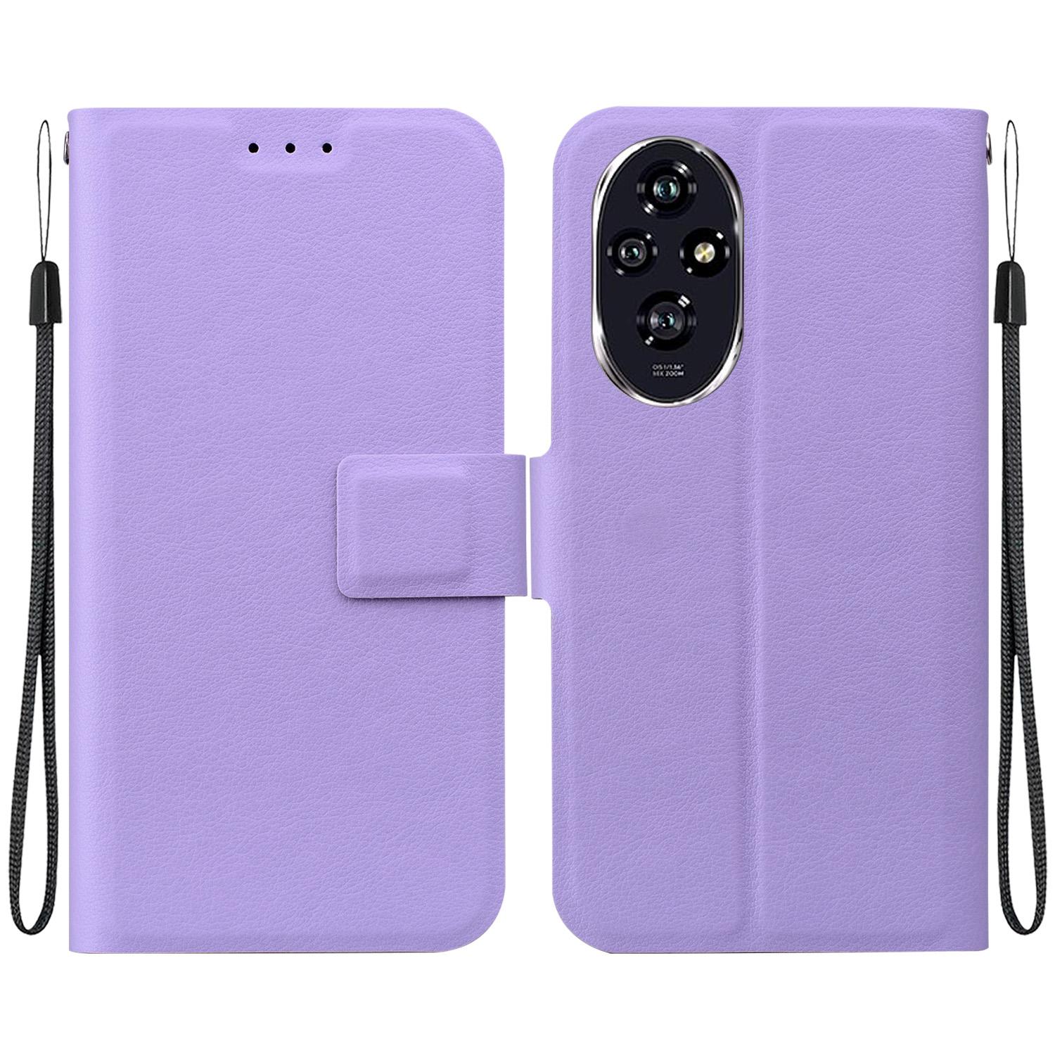 

For Honor 200 5G Case Ultra-Thin PU Leather+TPU Phone Cover with Card Slot Purple