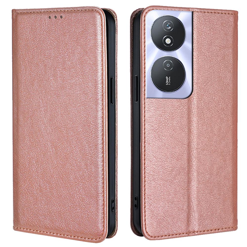 

Однотонный чехол для Honor Play 50 Plus 5G/Play 8T 5G/X7b 4G/90 Смарт-чехол-книжка из ПУ кожи для защиты телефона Rose Gold