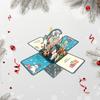 3D Pop Up Christmas Cards Handmade 3D Greeting Card Gift Box with Envelopes Foldable Merry Christmas Celebration Cards for Family Friends