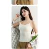 Damen Lang Schönheitsrücken Camisole, Feste Cups Hautfarbe Nahtlos Große Größen Basis Tanktop