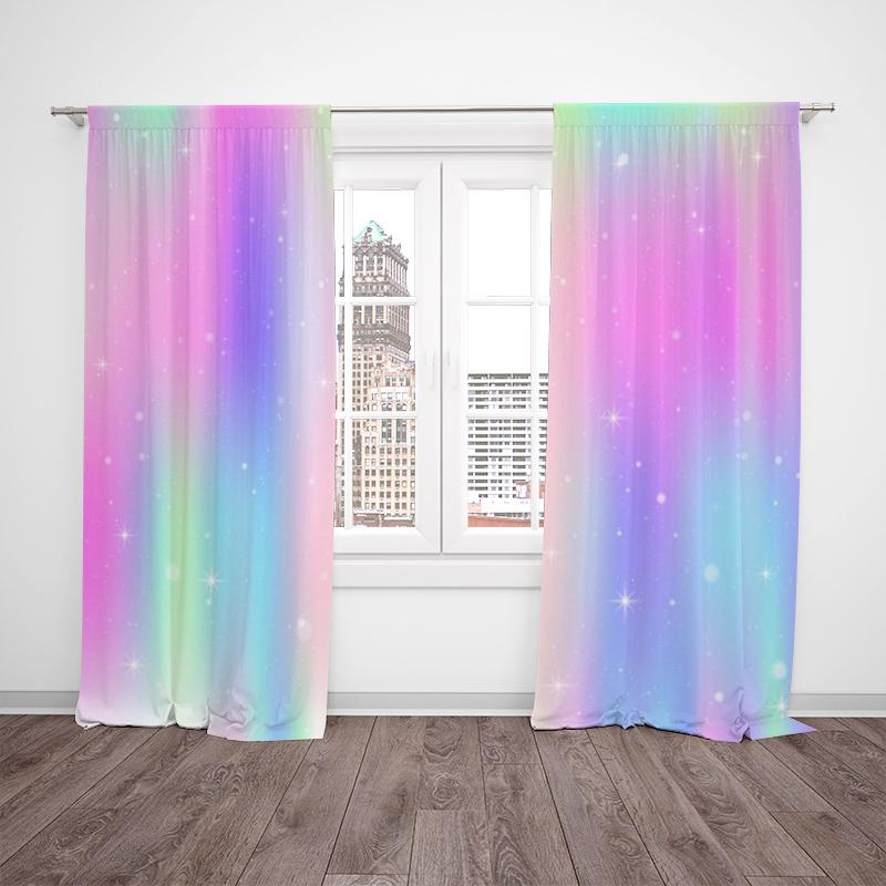 Laser dazzling stars/Printed curtains-Polyester-suitablefor bedroom   living room   study private curtains  blackout curtains