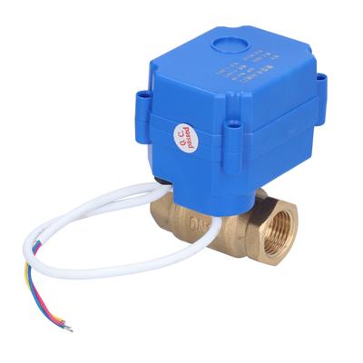 Elektrische Kogelkraan BSP Messing Gemotoriseerd 3-Draads DC3~6V Doorlaat met Schakelaarindicatie