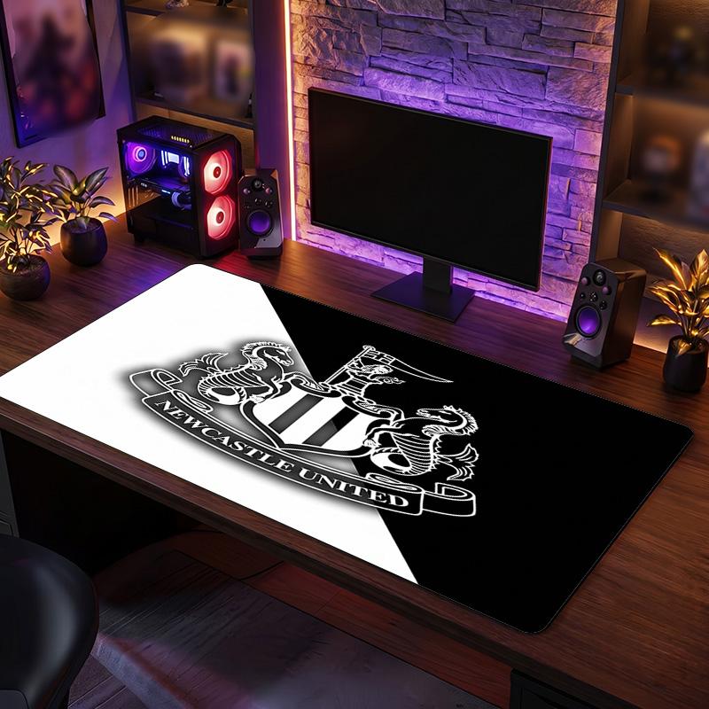 Newcastle United Fußball Druck Großes Mauspadd, Rutschfestes Erweitertes Gaming-Schreibtischmatte für Büro Zuhause
