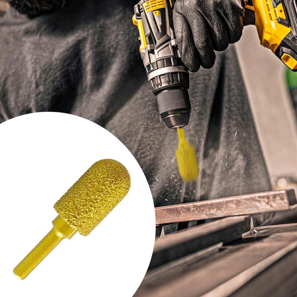 Diamond Bur Drill Bit, Grinding Head, Mounted Tip, Bit for Stone Carving