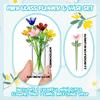 Fiori di Vetro in Miniatura Fiori Piccoli di Vetro Fiori del Mese di Nascita Bouquet di Fiori Selvatici di Cristallo per Donne Mamma Matrimonio Festa della Mamma Ufficio