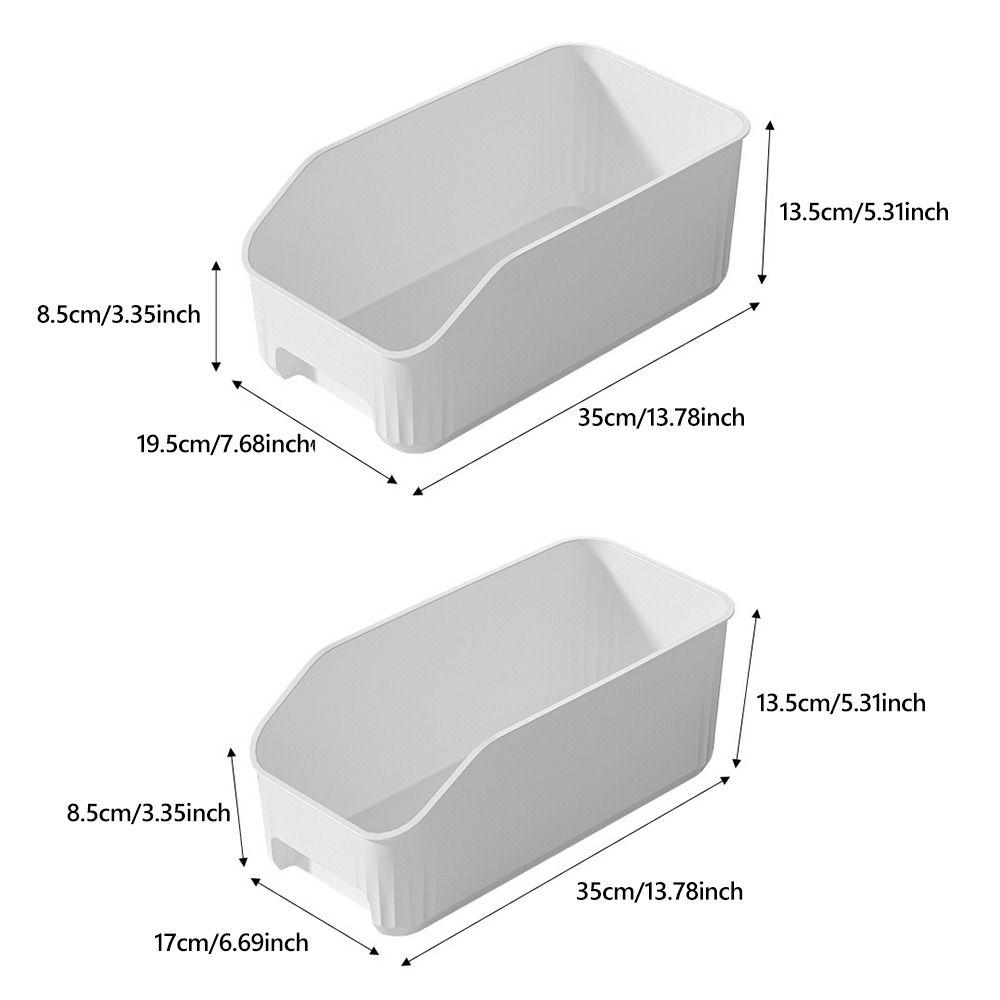 Multifunction Kitchen Storage Box White Transparent Large Capacity Storage Case Desktop Plastic Organizer Container