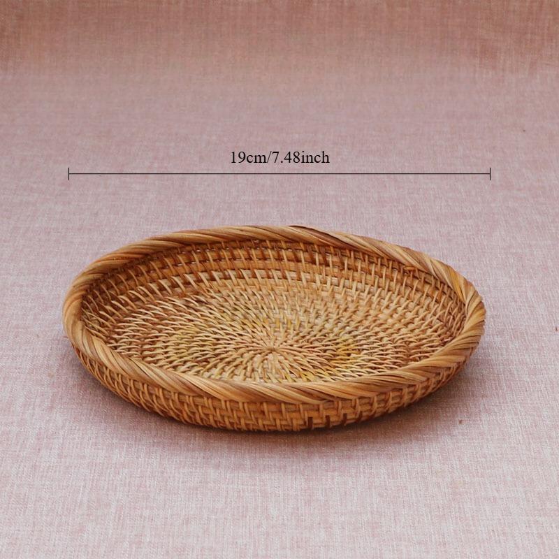 

Handmade Rattan Fruit Basket Creative Home Minimalist Modern Living Room Coffee Table Fruit Platter