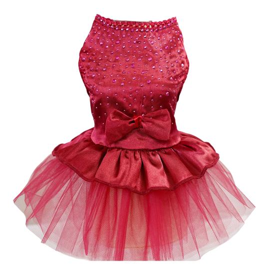 

Потрясающее удобное лоскутное свадебное платье с кошкой, декор в виде банта, разбросанный подол, одежда для домашних животных XS красный