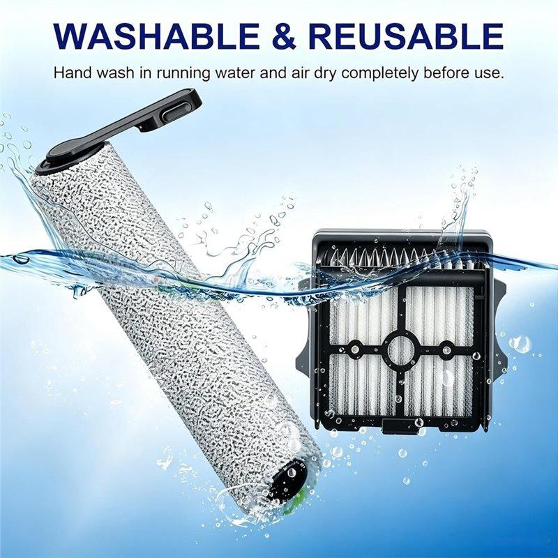 BAAM-Replacement Parts For Tineco GO H20 Accessories Kit For Tineco GO H20 Roller Brush & Filter