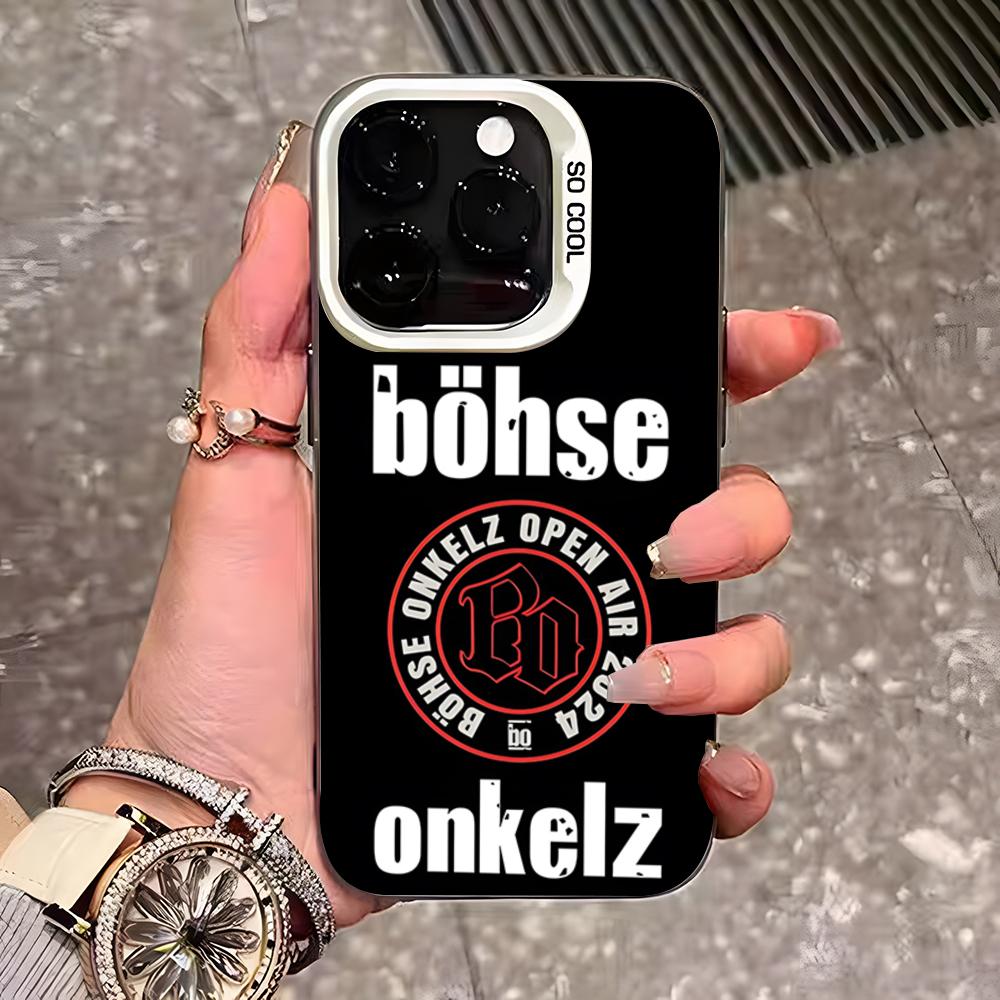 B-Bohse O-Onkelz Kapela Pouzdro na telefon Pro IPhone 17 Pro Max 16 Pro Max 15 14 13 11 12 Mini Xs X Xr 7 8 Plus Se Barva Stříbrný Kryt