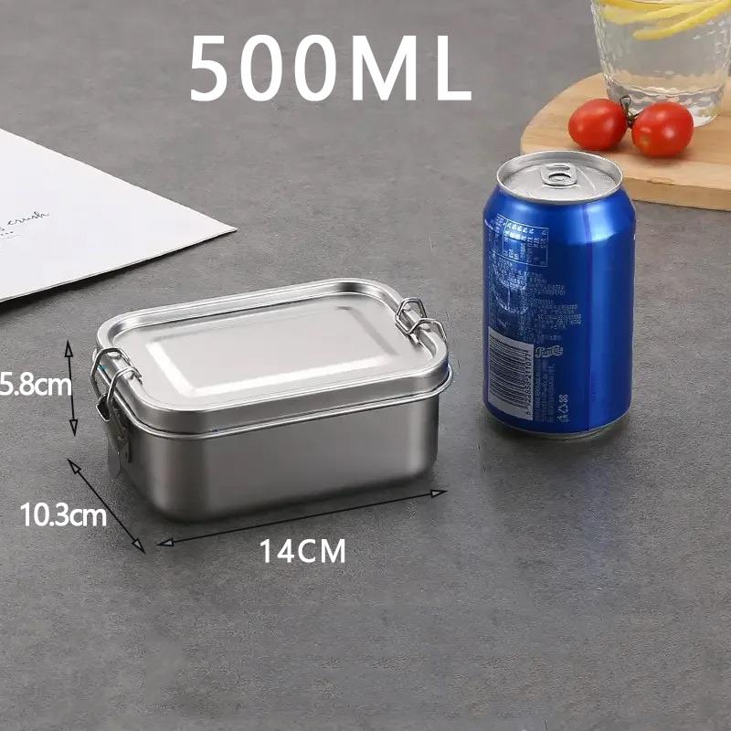 Stainless Steel Bento Box Metal Lunch Box Food Storage Containers with Lockable Clips Lunch Snack Boxes for Work,School