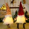 30cm Aufleuchtender Weihnachtsgnom Plüsch Paillettenhut Weihnachten Gesichtsloser Plüschpuppen Tischplatte Elfenornamente für Neujahr Weihnachtsfeier Deko