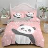 Panda Printed 2/3pcs Bedding Set Bamboo Duvet Cover for Adult Child Bedclothes and Pillowcases Comforter Covers Bed Sets King
