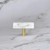 Nordic Light Luxury Marble Brass Square Pulls Double Single Hole for Cabinet Wardrobe Door Drawer Furniture Hardware Handle