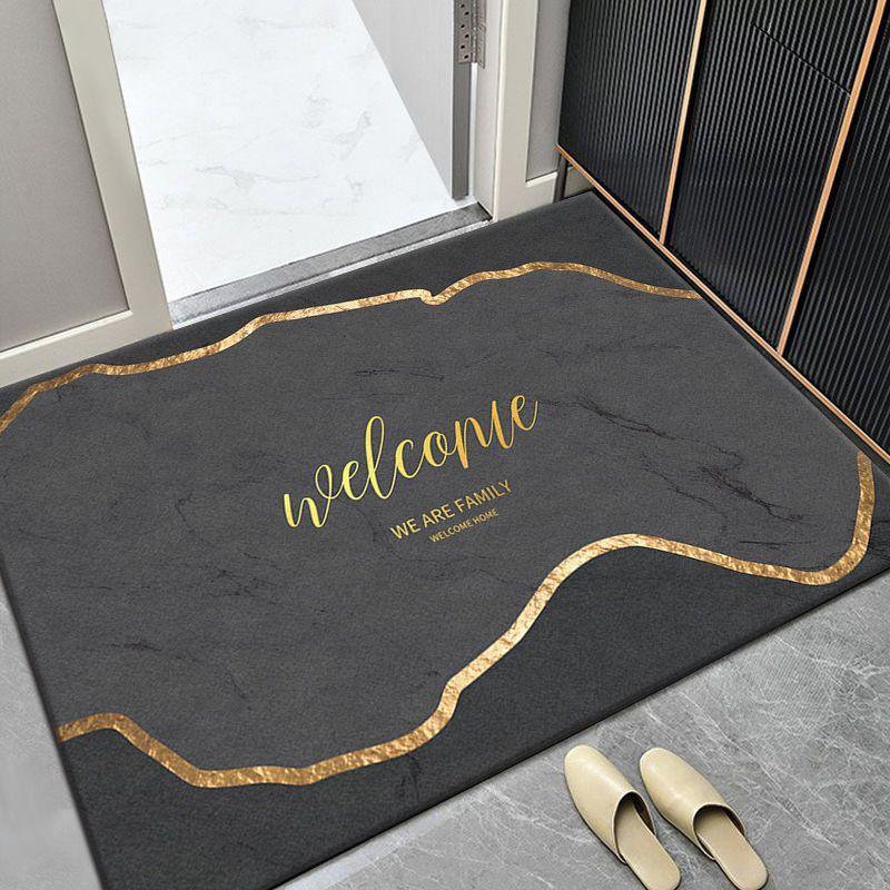 

Коврик для пола Простой современный коврик для двери Прочный противоскользящий Бытовой вход Ванная комната Универсальный декоративный водонепроницаемый Новый ковер Ins 60x90cm
