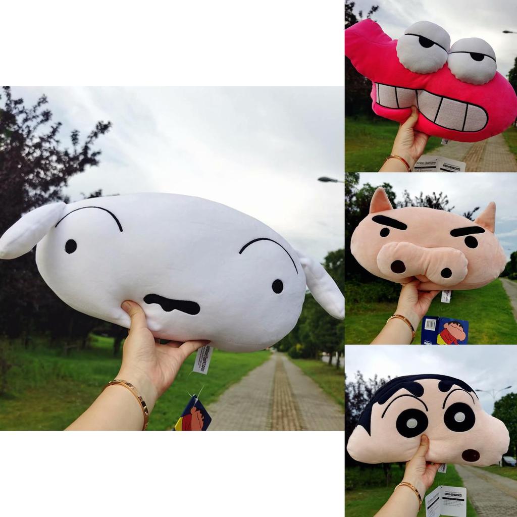 Crayon Shinchan Plush Car Headrest Pillow With Pp Cotton For Vehicle Seat Decor Special Characters Included