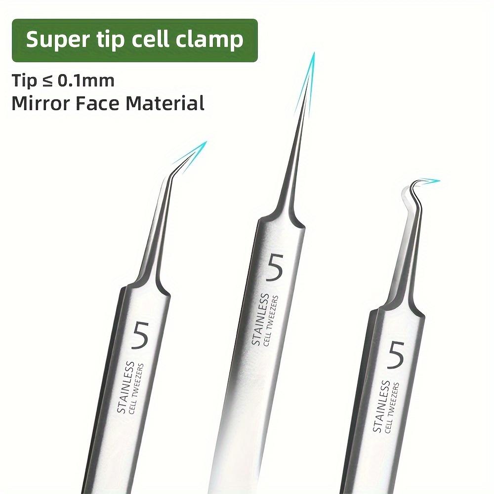 

German Ultra-fine No. 5 Cell Pimples Blackhead Clip Tweezers Beauty Salon Special Scraping & Closing Artifact Acne Needle Tools Straight clip