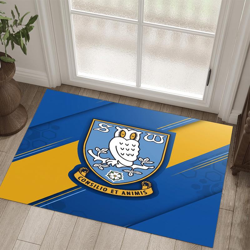 Design Sheffield Wednesday Tappeto in Velluto di Cristallo Accogliente Non?Tappeto Stampato Antiscivolo per Camera da Letto Soggiorno Ingresso