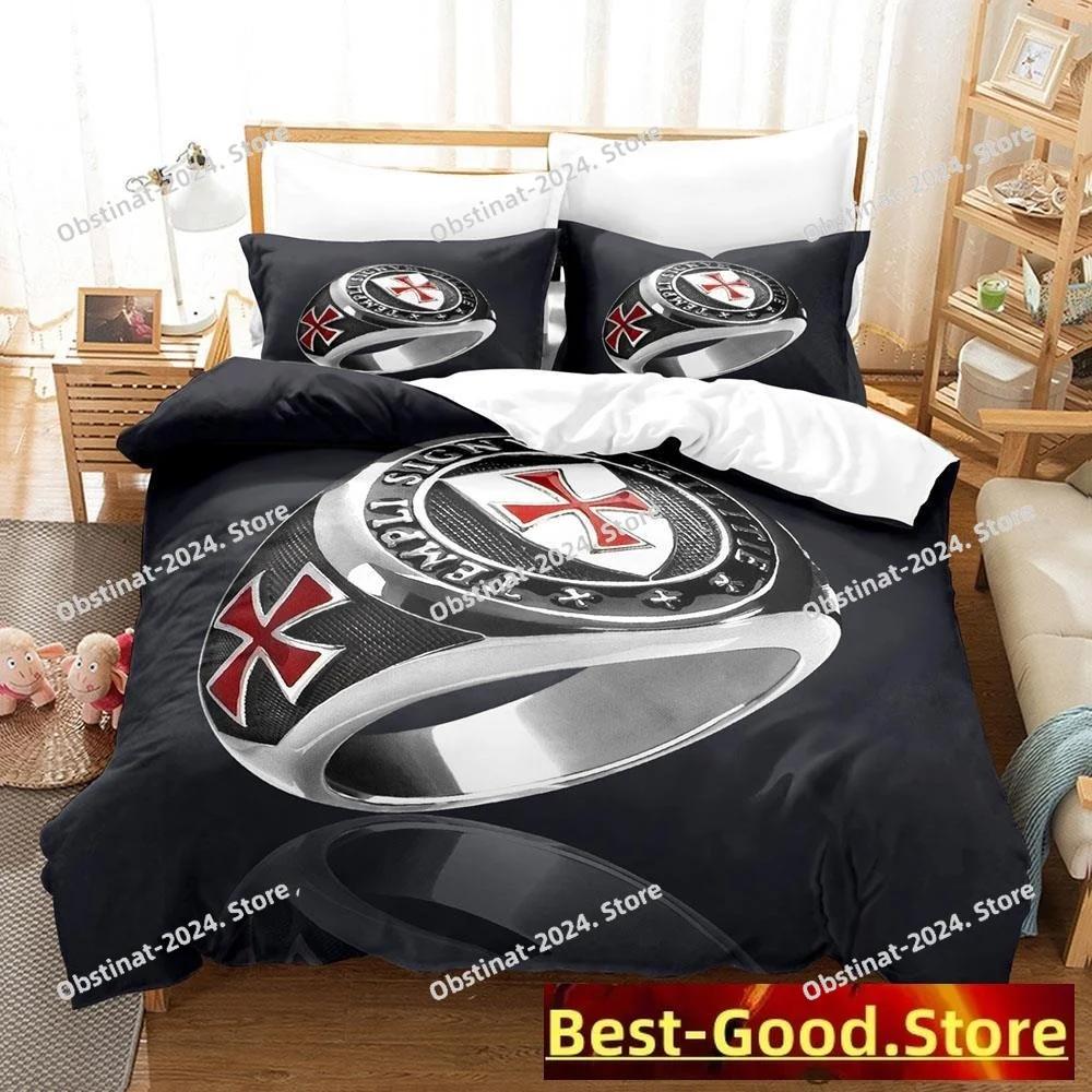 Christian Knights Templar Bedding Set Duvet Cover Full Queen King Size Pillowcase Bed Print Aldult Kid Bedroom Single Twin