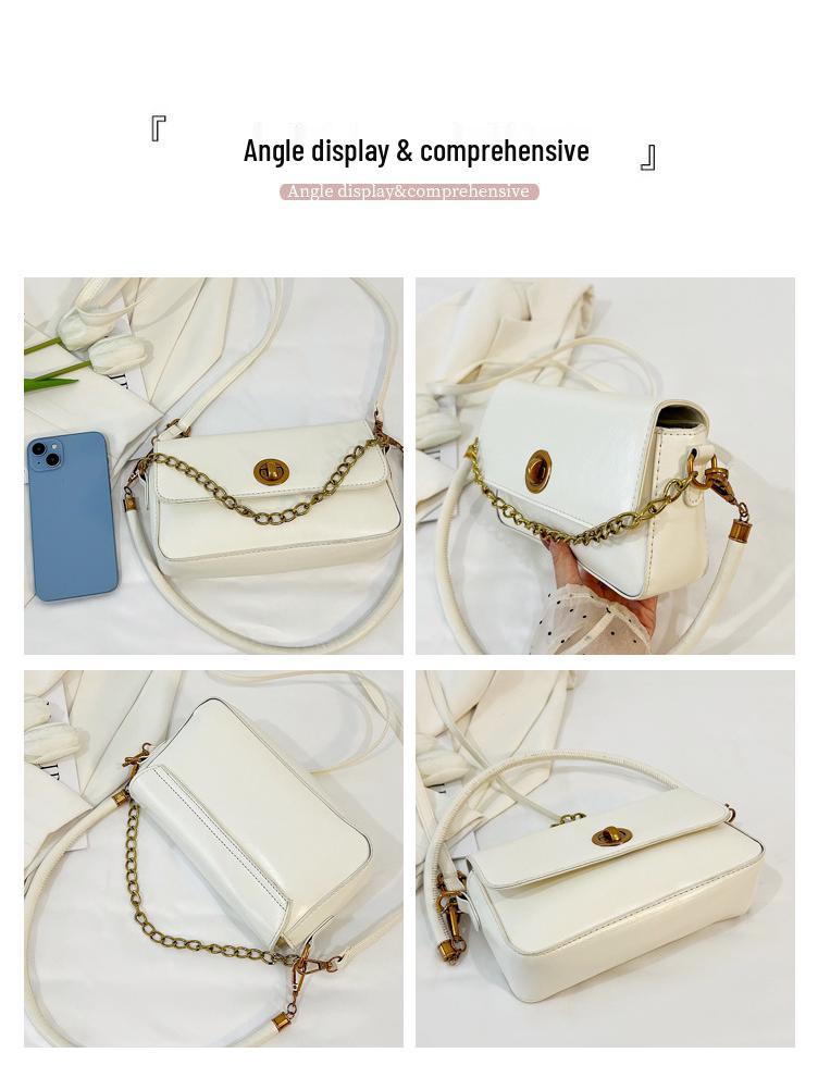 Chic Retro Small Square Shoulder Bag for Women - Stylish 2025 Spring Fashion Crossbody for Commuting