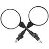 2Pcs Motocicleta Modificado Espelho Retrovisor Dobrável Espelhos Laterais Redondos para Kawasaki KLX250 KL250