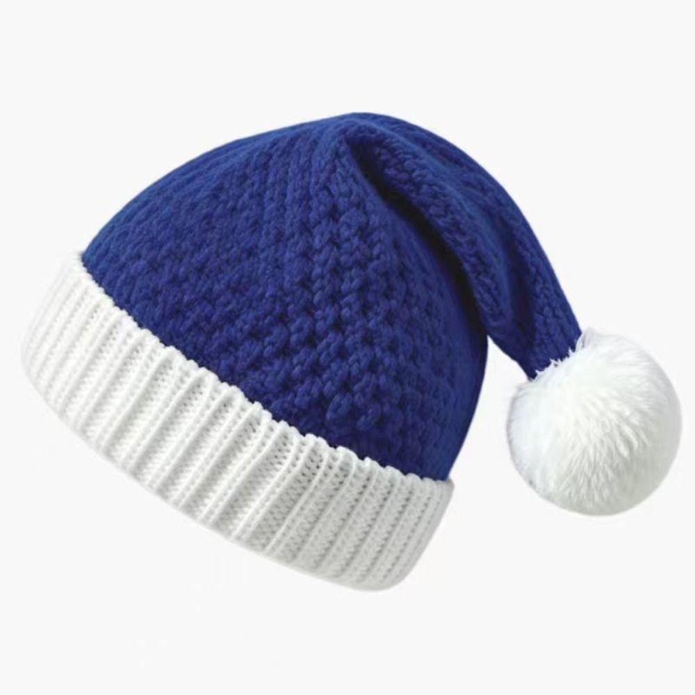 Knitted Winter Beanie Hat Soft Christmas Party Hat New Pom Pom Knit Cap Holiday Party Accessory