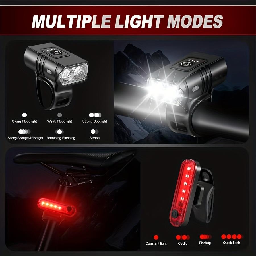 Front Bike Light USB Rechargeable Power Display Bicycle Led Light Waterproof Bicycle Headlight Flashlight Cycling Accessories