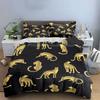 Leopard Pattern Three-Piece Set Multiple Sizes Kid'S And Adults' Bedroom Exquisite 3Pc Bedding Set, Gift