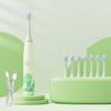 Children Sonic Electric Toothbrush for Kids Rechargeable Smart Timer 4 Modes Tooth Brush Cartoon Pattern With Replacement Heads