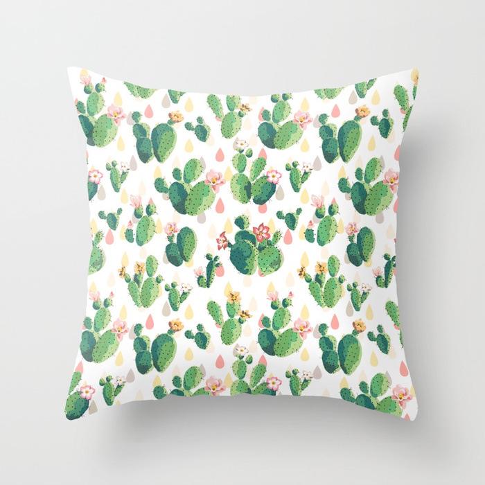 Nordic Style Tropical Plant Cactus Pattern Cushion Cover Sofa Car Office Pillowcase Home Decor Pillowcase