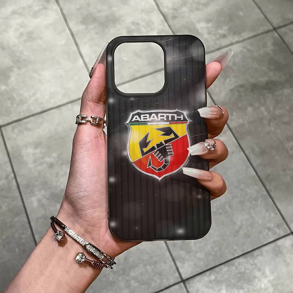 A-AbarthS-S LOGO Soft Corrugated Transparent Phone Case For IPhone 17 15 16 11 12 13 14 Pro Max Plus Pro