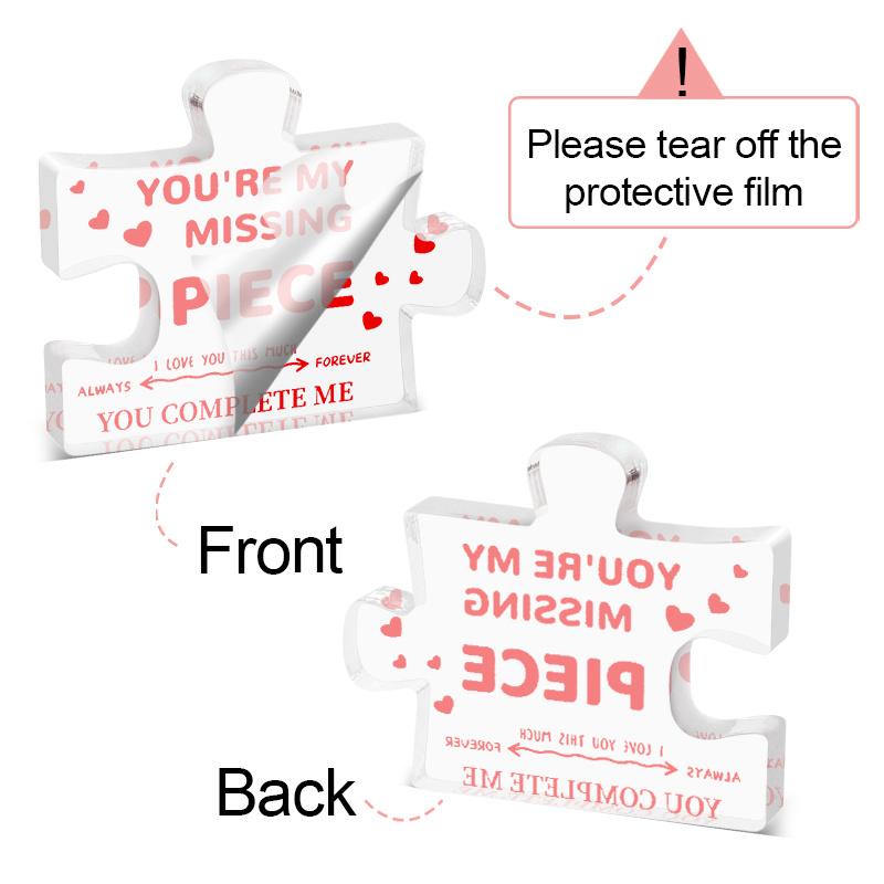 1pc To Lover Valentine'S Day Wedding Anniversary Birthday Couple Love You Forever Red Heart Acrylic Decor Sign Decorative Plaque Statue Home Living 