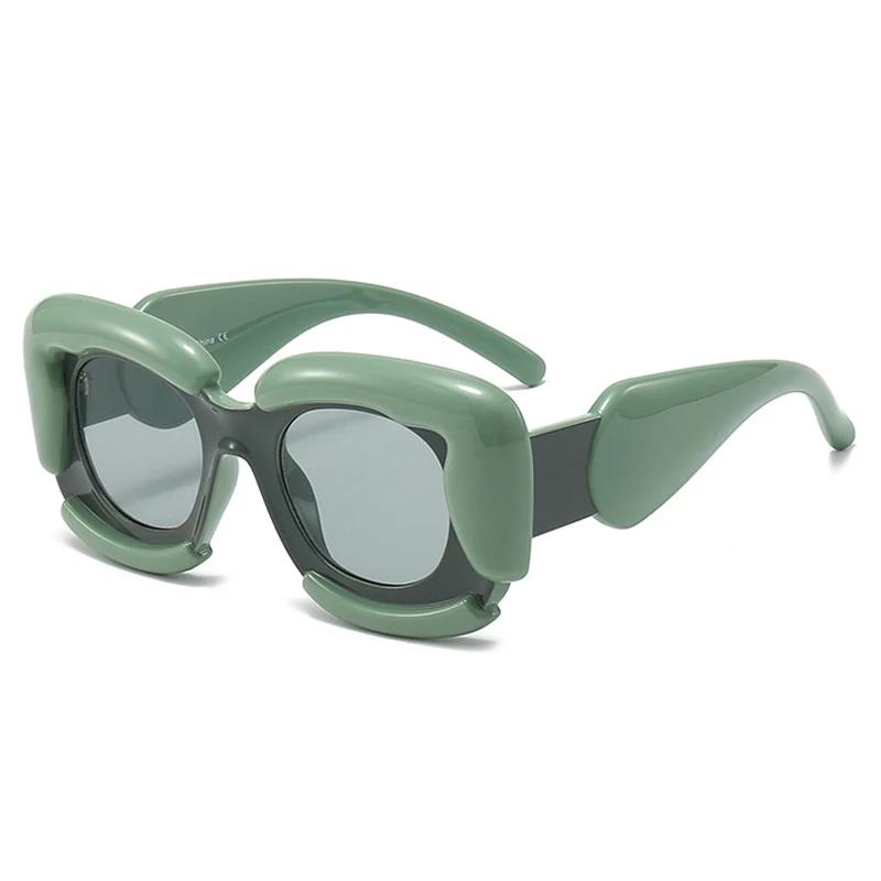 

SHAUNA, большие квадратные мужские уникальные солнцезащитные очки, модные двойные цветные женские очки UV400, женские уличные солнцезащитные очки