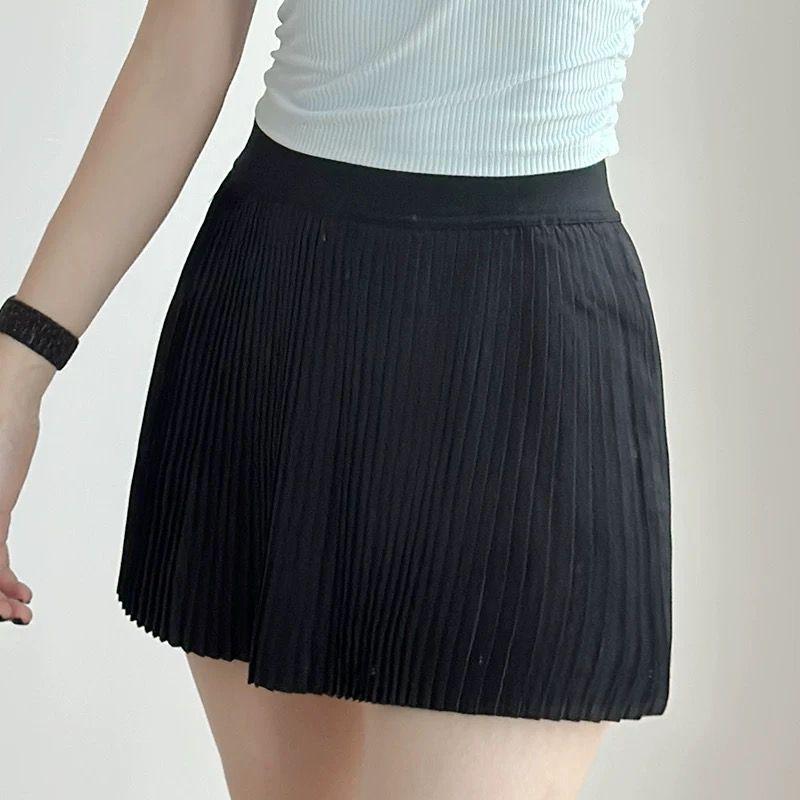 

Спортивная юбка Cabbage Factory Юбка-плиссе для тенниса Противоскользящая планка Двойной карман Женская юбка для бега и йоги Black Organ Dress XL