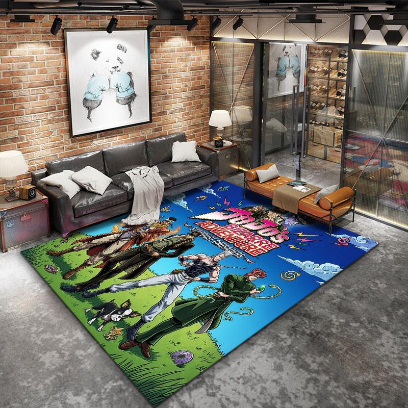 Jojos Bizarre Adventure Teppich Teppich für Wohnzimmer Schlafzimmer Zuhause Sofa Dekoration Kinder Spielen Rutschfeste Bodenmatte