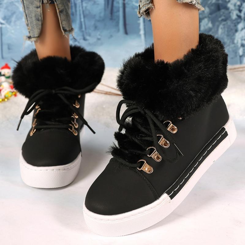 Winter New Fur Snow Boots Designer Brand Luxury Women High Shoes Characteristic Real Rabbit Hair Warm Warm Size 43 Women Shoes