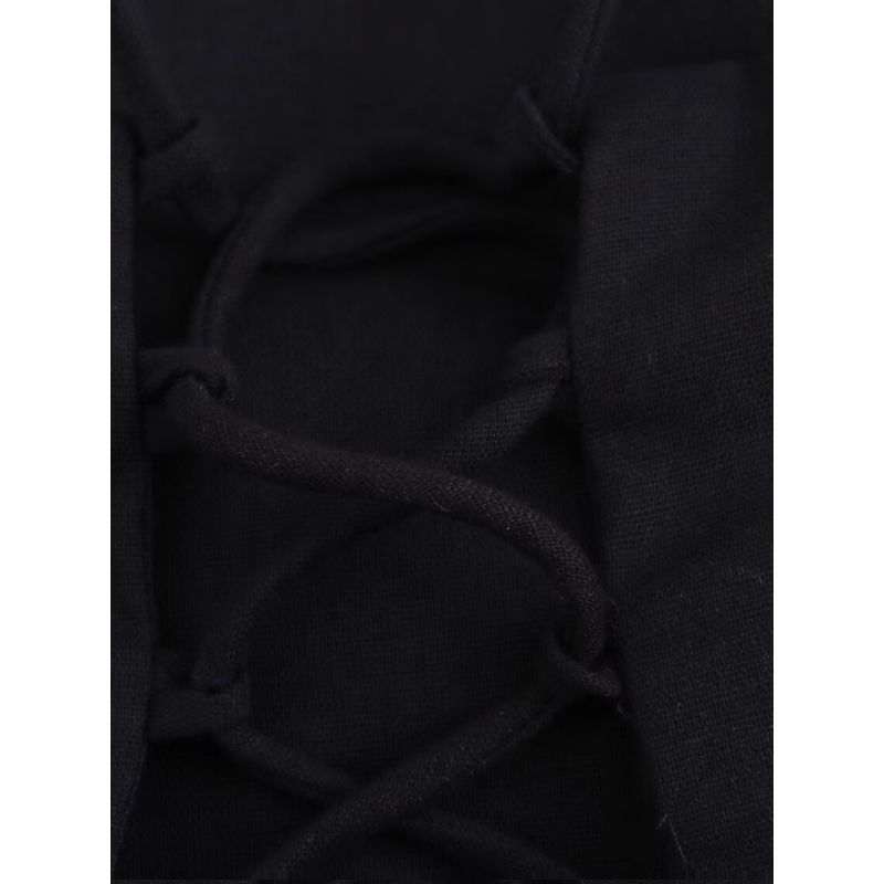 Kaslead New Arrival Women's Clothing Fashion Style Fashion Linen Blended Mini Ruched Dress 3196729