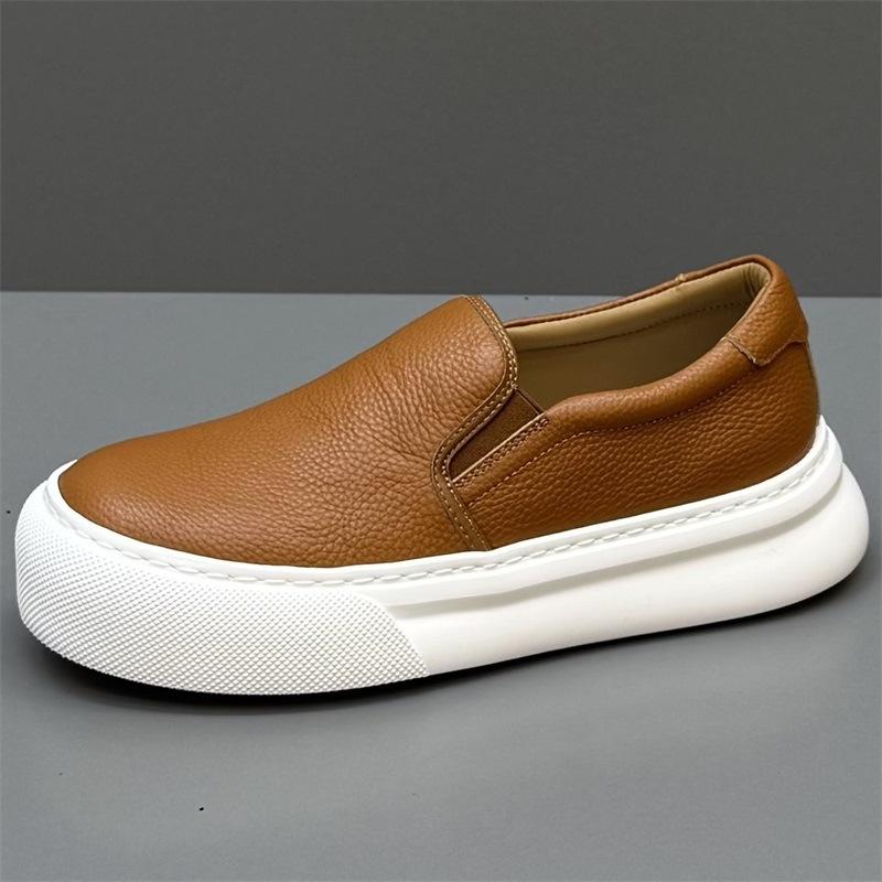 Autumn new retro leather platform shoes sports low-top casual leather shoes xs